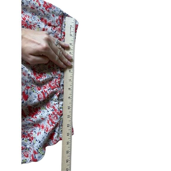 Free People Floral Scalloped Hem Shorts Size S Girly Romantic Ditsy Boho Cream R - Picture 4 of 8